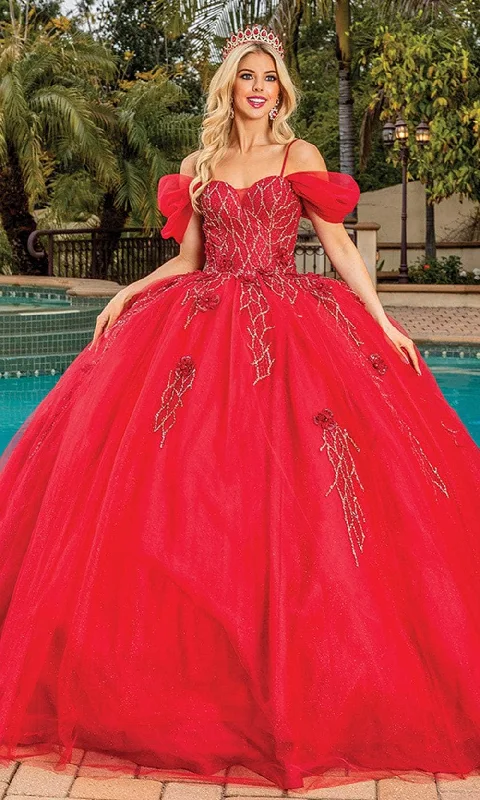Stock Clearance Dancing Queen 1873 - Corset Back Embroidered Gown