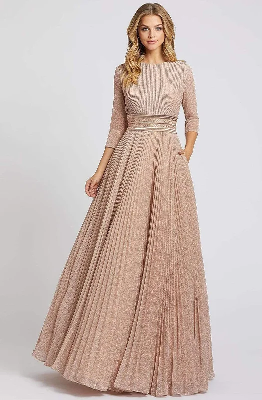 Deal Zone Ieena Duggal - 30700I Ruched Jewel Quarter Sleeves Ballgown