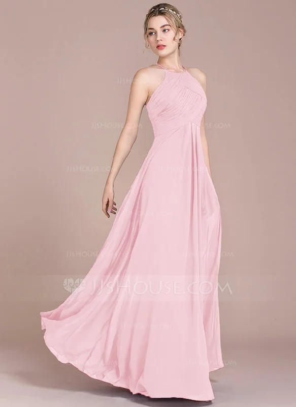 Midnight Madness Other A-Line/Princess Scoop Neck Floor-Length Chiffon Br