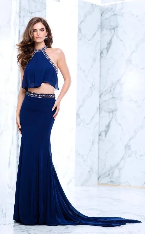 Members Only Tarik Ediz - Two-Piece Halter Neck Dress 50105