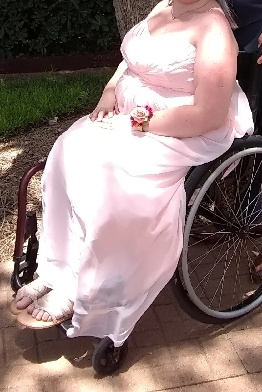 Don’t Miss Out David's Bridal F15555 David's Bridal Long Strapless Chiffon dress