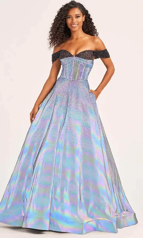 Final Markdown Ellie Wilde EW35703 - Stone Accented Off-Shoulder Ballgown