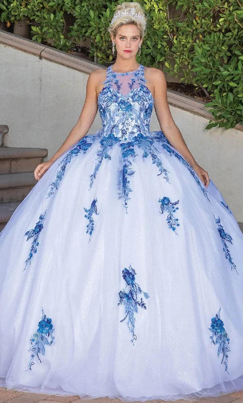 Limited Availability Dancing Queen 1761 - Sleeveless Halter Neck Ballgown