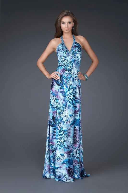 Final Markdown La Femme - 16270 Embellished V-Neck Long A-line Gown