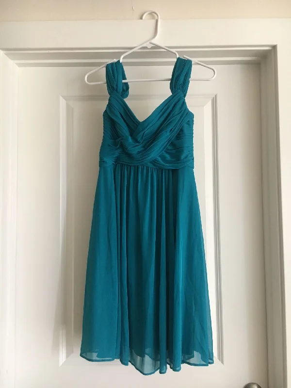 Epic Deals David's Bridal Short Mesh Dress with Split Sleeves/W10479