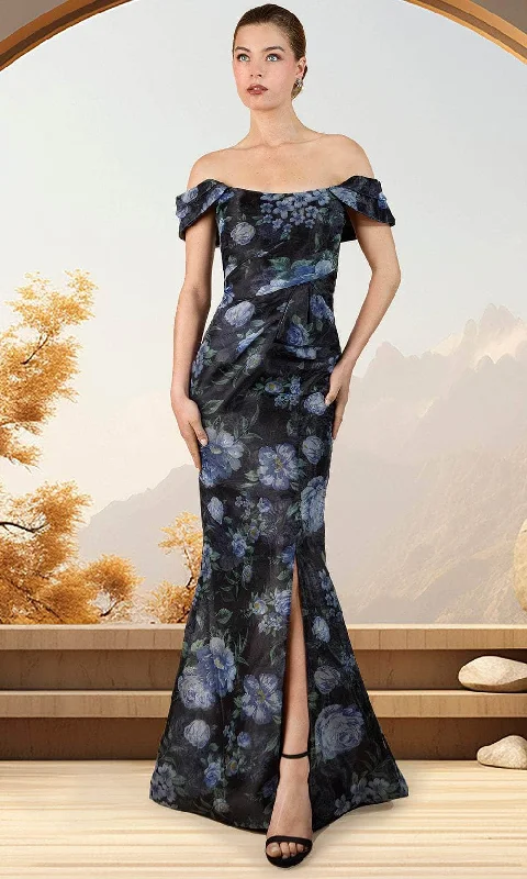 Deal Explosion Janique 241020 - Floral High Slit Evening Dress