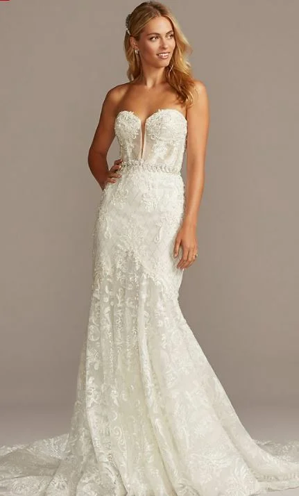 Big Discounts Galina Beaded Brocade Embellished Mermaid Wedding Dress