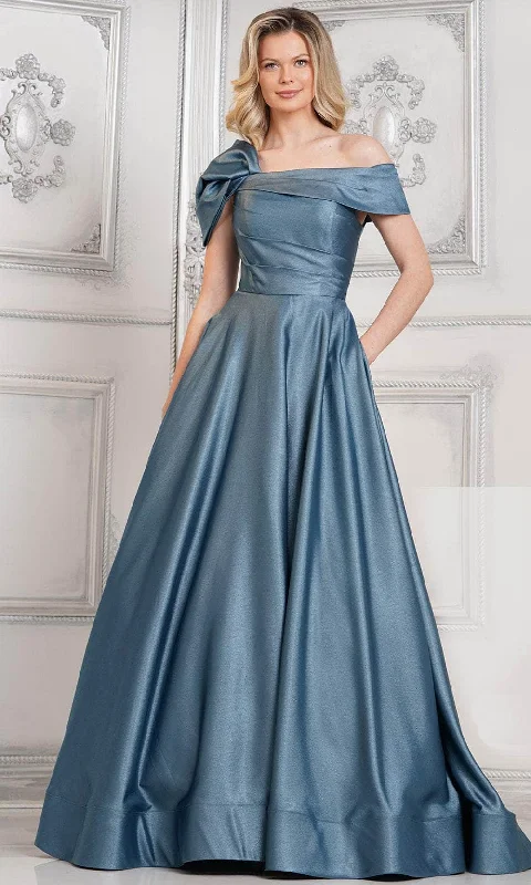Lowest Price Marsoni by Colors MV1288 - Bow Detailed Off Shoulder Prom Dress