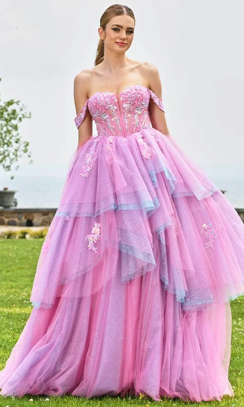 Best Seller Colors Dress 3534 - Sweetheart Ruffle Layered Ballgown
