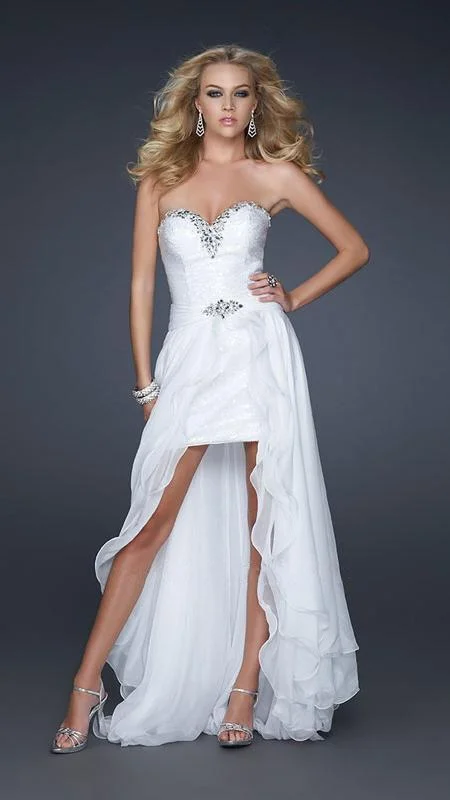 Act Now La Femme Gigi - 17377 Elegant Sequined Sweetheart Chiffon Gown