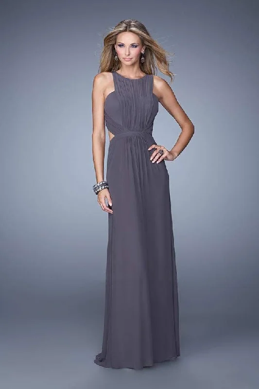 Amazing Deals La Femme - 21187 Gathered Panel Cutout Gown