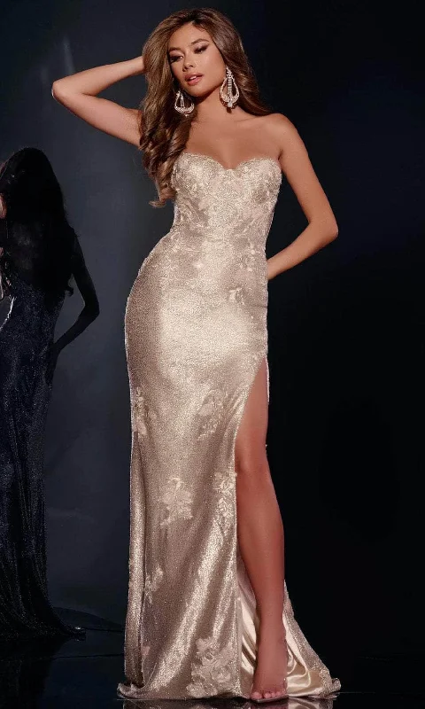 Hurry In Jovani 43587 - Sweetheart Neck Sequin Embellished Prom Gown