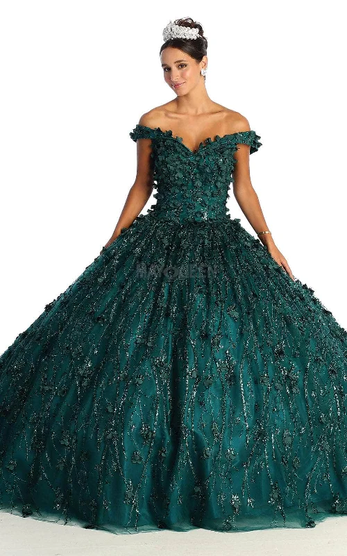 Quick Sale May Queen LK167 - Leaf Applique A Line Gown