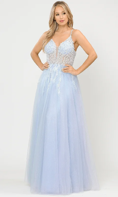 Daily Deals Poly USA 8718 - Enchanting Glittered A-line Gown
