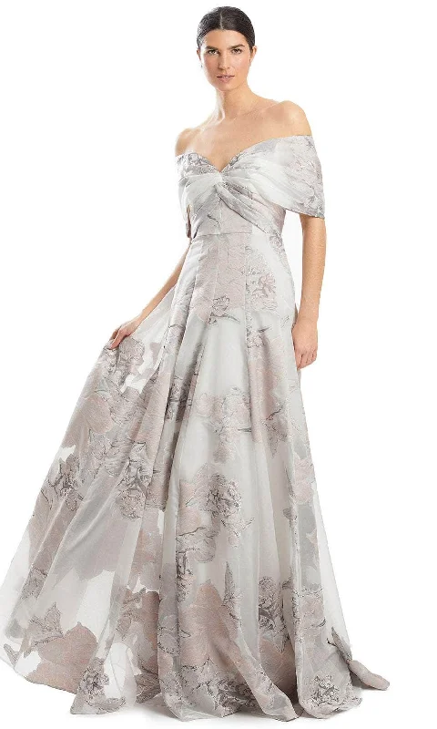 Fantastic Offers Alexander by Daymor 1959S24 - Off-Shoulder Printed Ballgown