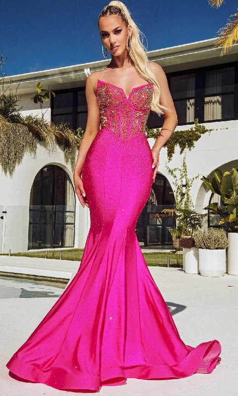Savings Galore Portia and Scarlett PS23360 - Sleeveless Seamed Mermaid Long Prom Gown