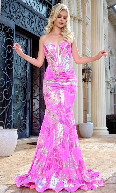 Bargain Prices Portia and Scarlett PS24317 - Plunging Sweetheart Mermaid Prom Gown