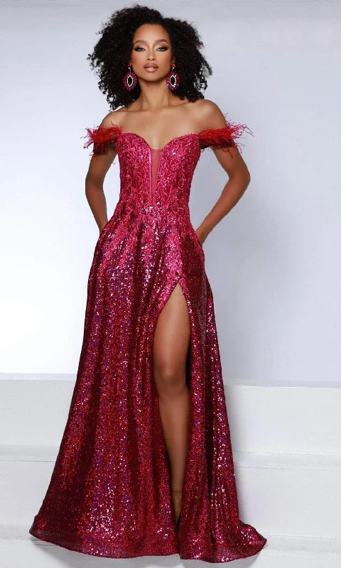 Deal of the Week Johnathan Kayne 2887 - Off Shoulder Corset Evening Dress