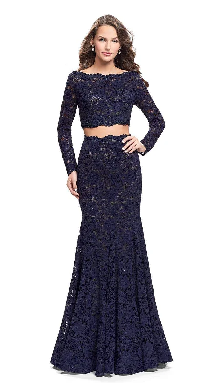 Markdown Madness La Femme - 25668 Two Piece Lace Mermaid Dress