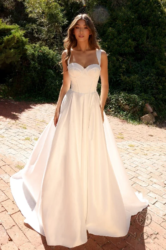 Deal Dash Sleeveless Corset Wedding Ball Gown by Nox Anabel JW981