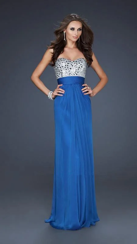 Customer Appreciation Sale La Femme - 17909 Strapless Rhinestone Embellished Long Gown