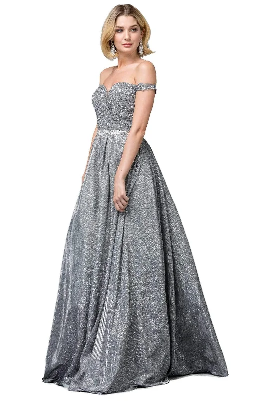 Holiday Sale Dancing Queen - 2820 Beaded Off-Shoulder Pleated Ballgown