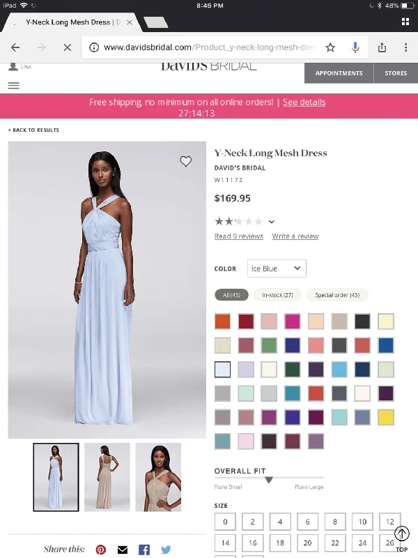 Flash Deals David's Bridal W11173