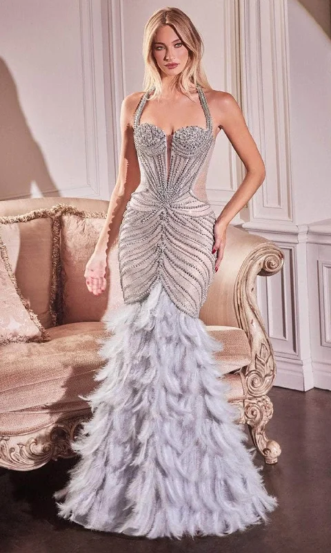 Overstock Cinderella Divine CC4030 - Mermaid Halter Evening Gown
