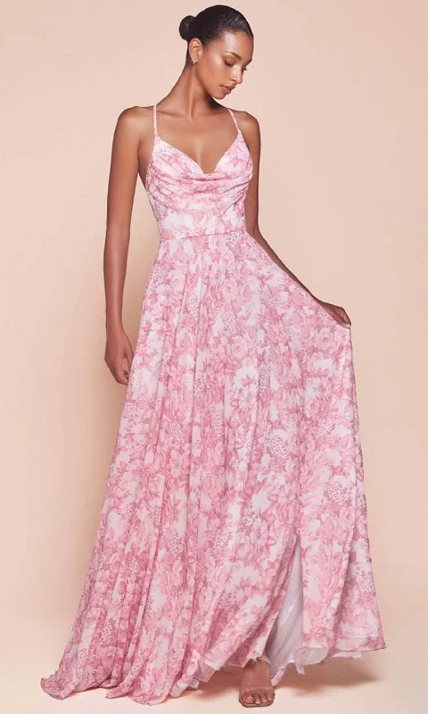 Price Rollback Cinderella Divine 7444 - A-Line V-Neck Evening Gown
