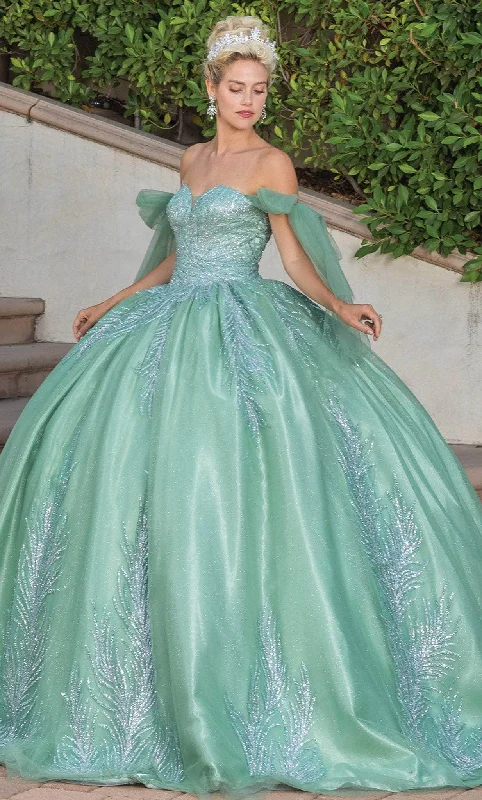 Limited Time Dancing Queen 1793 - Fitted Off-Shoulder Bodice Ballgown
