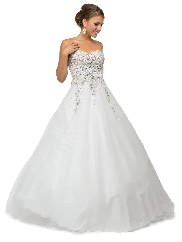 Price Fest Dancing Queen Bridal - 9166 Floor-Length Strapless Sweetheart Ballgown