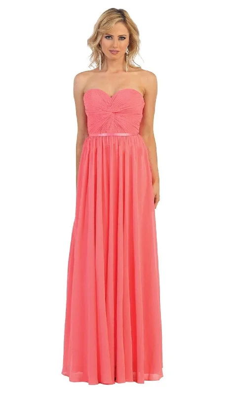 Special Discount May Queen - Strapless Ruched Sweetheart Chiffon Prom Dress