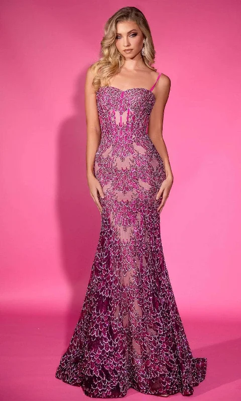 Don't Wait Portia and Scarlett PS25251 - Glitter Lace Sweetheart Prom Dress