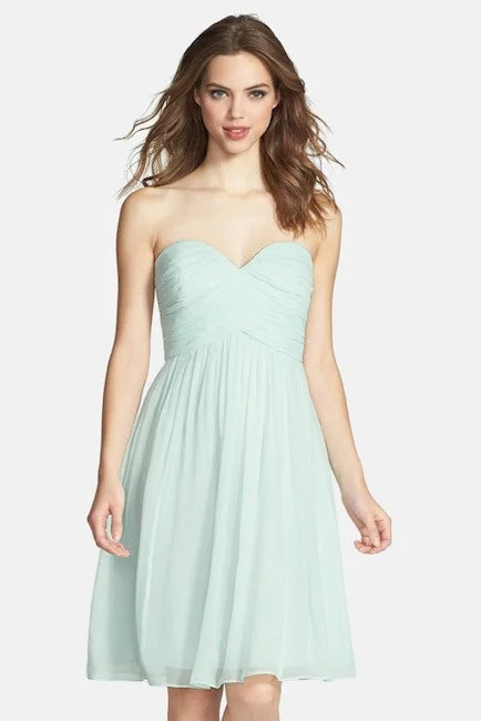 Best Bargains Donna Morgan Morgan Strapless Silk Chiffon Dress