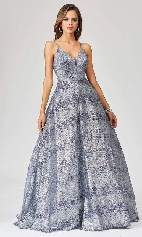 Factory Direct Sale Lara Dresses - 29462 Sleeveless Deep V Neck Ballgown