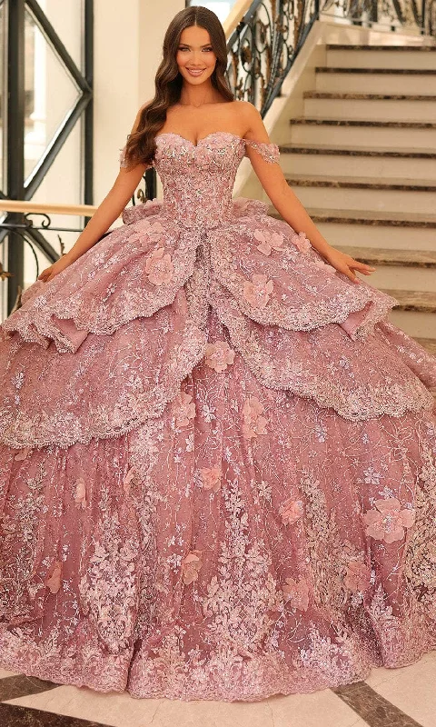 Price Cut Amarra 54202 - Rhinestone Embellished Off-Shoulder Ballgown