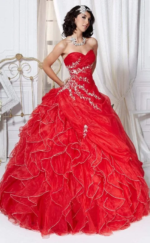 Special Buy Tiffany Designs - 56219 Strapless Vine Detailed Ballgown