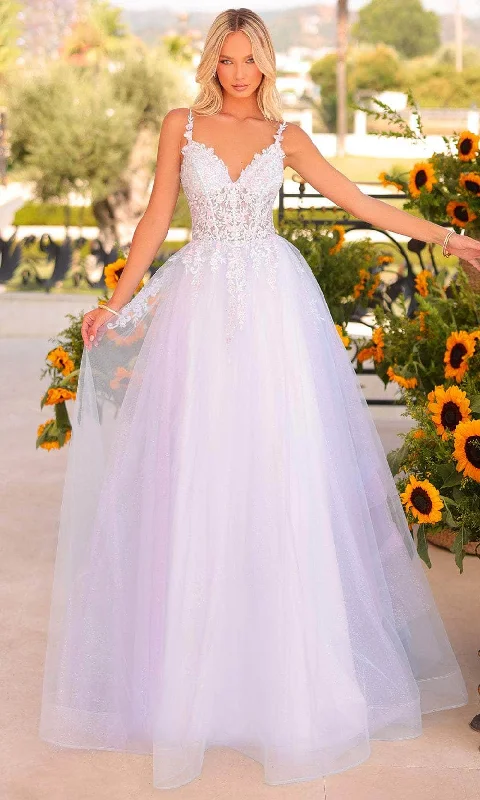 Great Deals Clarisse 811152 - Illusion V-Neck Prom Dress