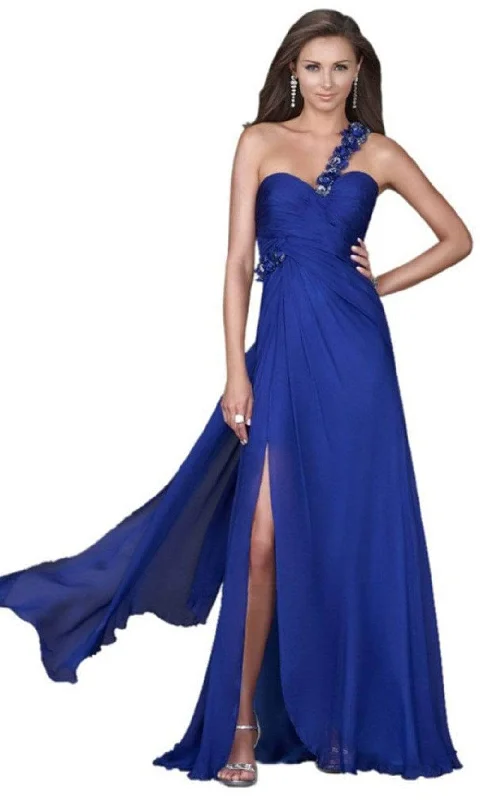 Early Bird Discount La Femme - 16659 One Shoulder Braded Strap Sweetheart Evening Gown