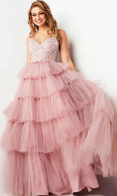Epic Deals Jovani 38577 - Sleeveless Embellished Bodice Prom Gown