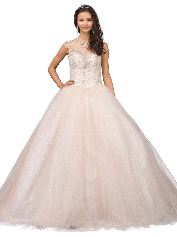 Today’s Special Dancing Queen - 1201 Sleeveless Embellished V-neck Quinceanera Ballgown