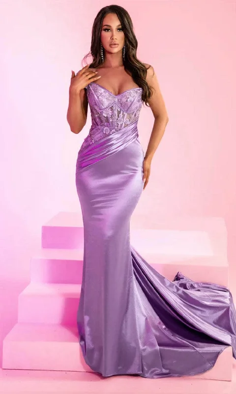 Price Meltdown Portia and Scarlett PS24158 - Floral Appliqued Sweetheart Prom Dress