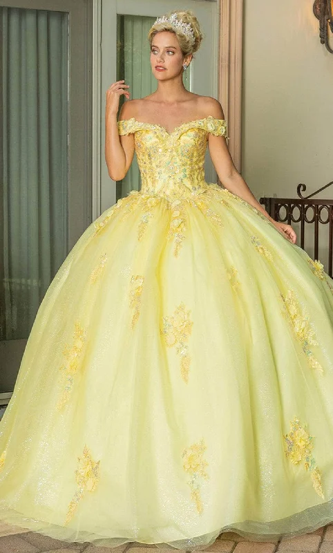 Mega Deal Dancing Queen 1760 - Applique Off-Shoulder Ballgown