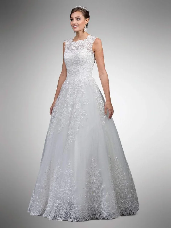 Massive Deals Dancing Queen Bridal - 25 Scalloped Embroidered Lace Corset Ballgown