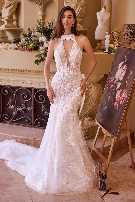 Sale Event Lace Halter Mermaid Bridal Gown by Ladivine WL019