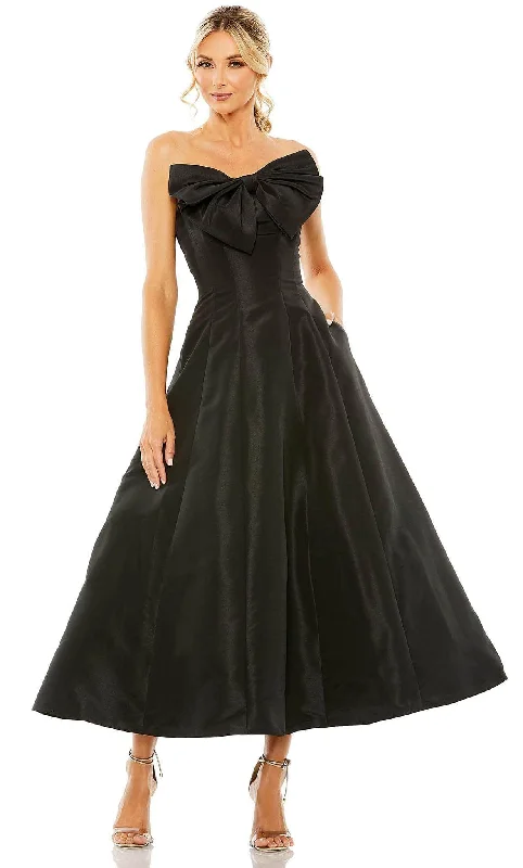 Super Bargain Mac Duggal 49605 - Bow Accented Strapless Dress