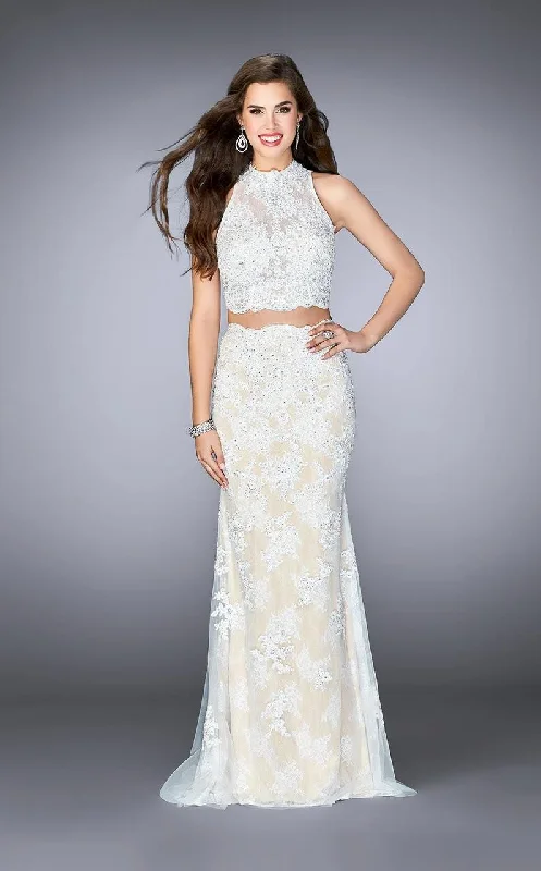 Savings Galore La Femme Gigi - 24615 Two-Piece Lace Illusion Long Evening Gown