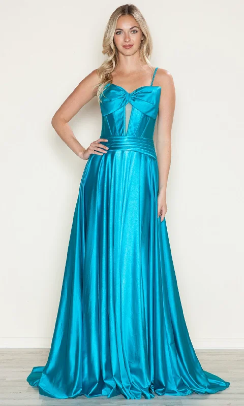 Buy Now Poly USA 9702 - Sweetheart Pleated Waist Prom Dress