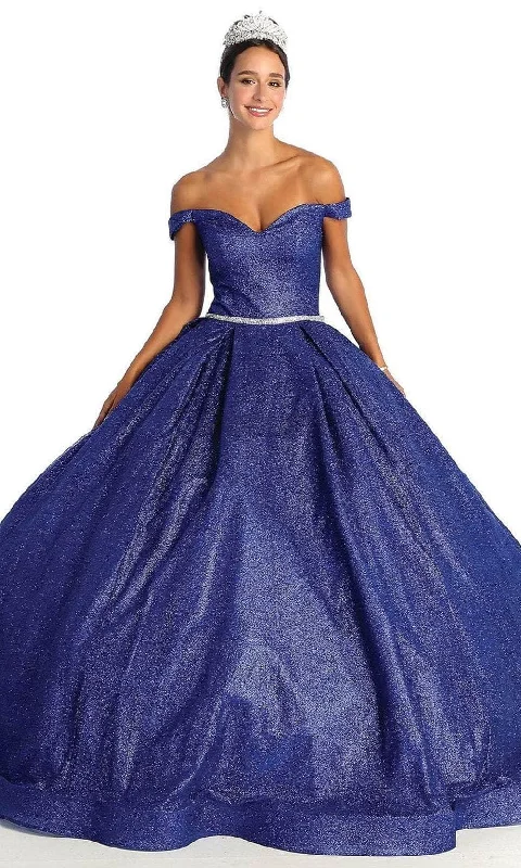 Shop and Save May Queen LK176 - Off Shoulder Glittered Ballgown