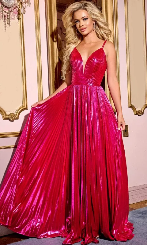 Last Chance Jovani 43795 - Pleated A-Line Prom Dress